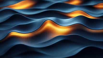 Abstract waves with glowing highlights