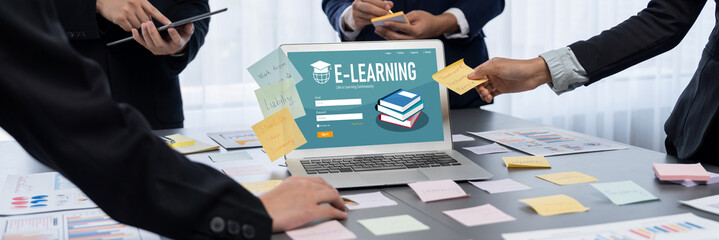 E-learning website with brisk sofware for student to study online on the internet network