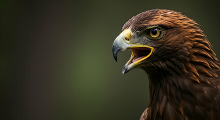 Fototapeta premium Majestic Eagle Showing Powerful Presence in Natural Environment