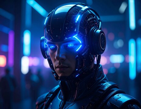 Futuristic cyborg
