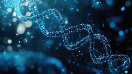 Blue DNA helix background illustration