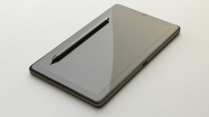 Sleek Graphite Tablet and Stylus: A Modern Digital Workspace