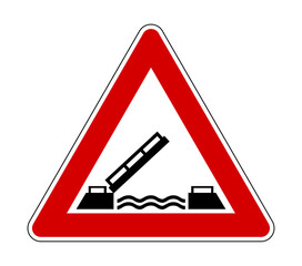 Italian traffic signs movable bridge