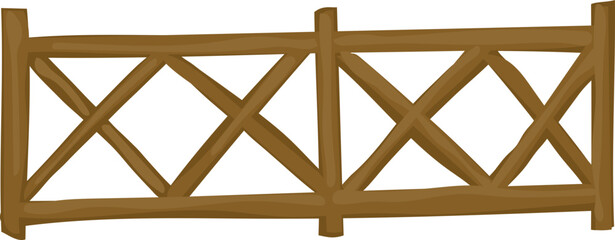Brown Fence with X Frame Design