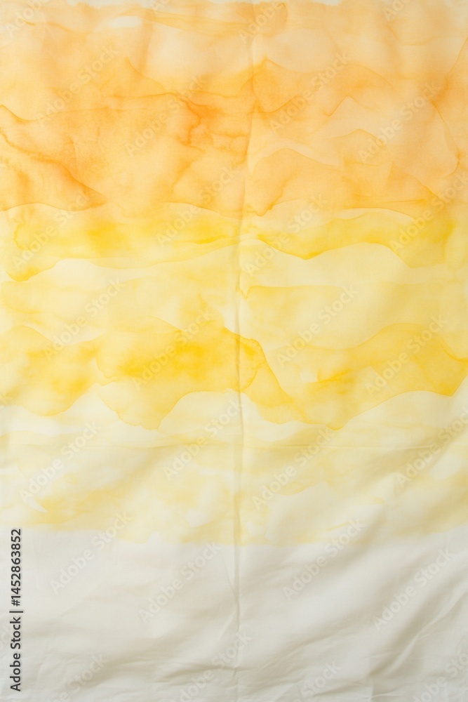 Poster abstract watercolor painting with warm yellow and orange hues creating a soft and dreamy gradient ef