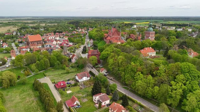 Frombork z drona, katedra