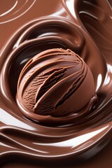 Hot chocolate ice cream, Mocha Mousse color