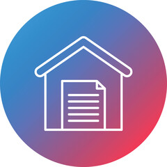 Property Agreement Line Gradient Circle Background Icon