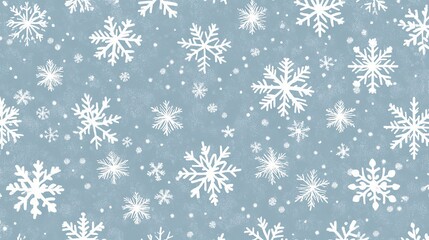 Winter Wonderland Seamless Snowflake Pattern.