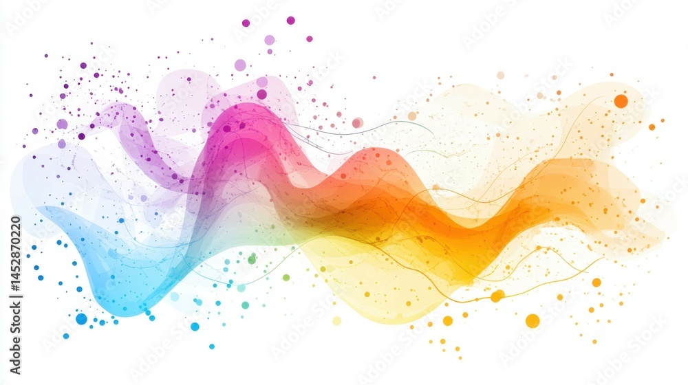 Poster a vibrantly colored artistic representation of a graph with dynamic lines, symbolizing analysis and 