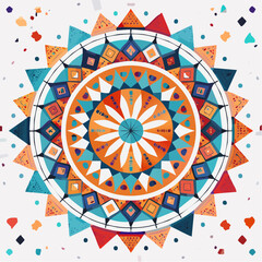 seamless pattern with colorful mandala