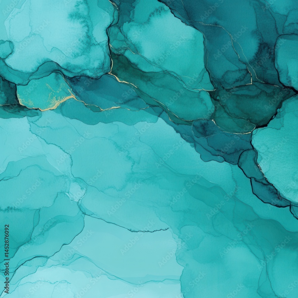 Poster abstract teal and gold inkscape background with flowing fluid art design and elegant marble texture 