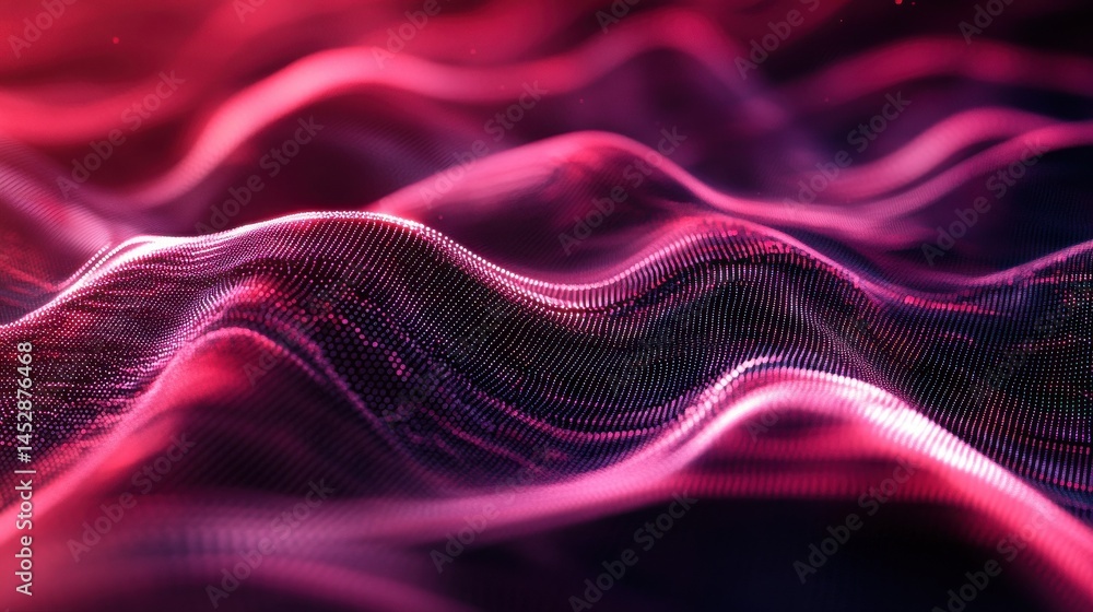 Poster digital data stream matrix effect background