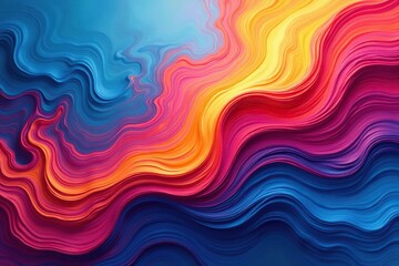 Fototapeta premium Abstract swirling paint strokes, vibrant hues, style, modern