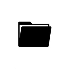 Plain folder icon in solid black style