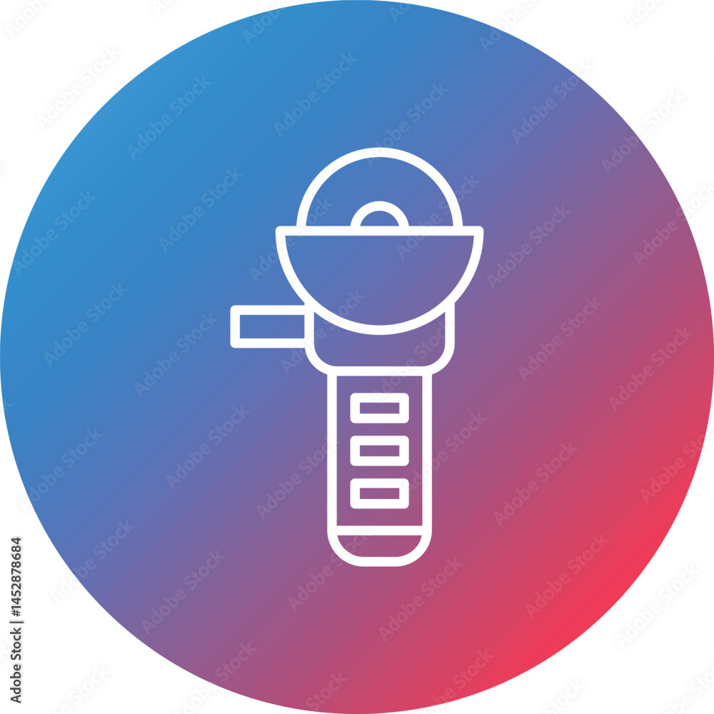 Poster grinder tool line gradient circle background icon