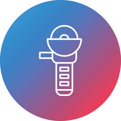 Grinder Tool Line Gradient Circle Background Icon