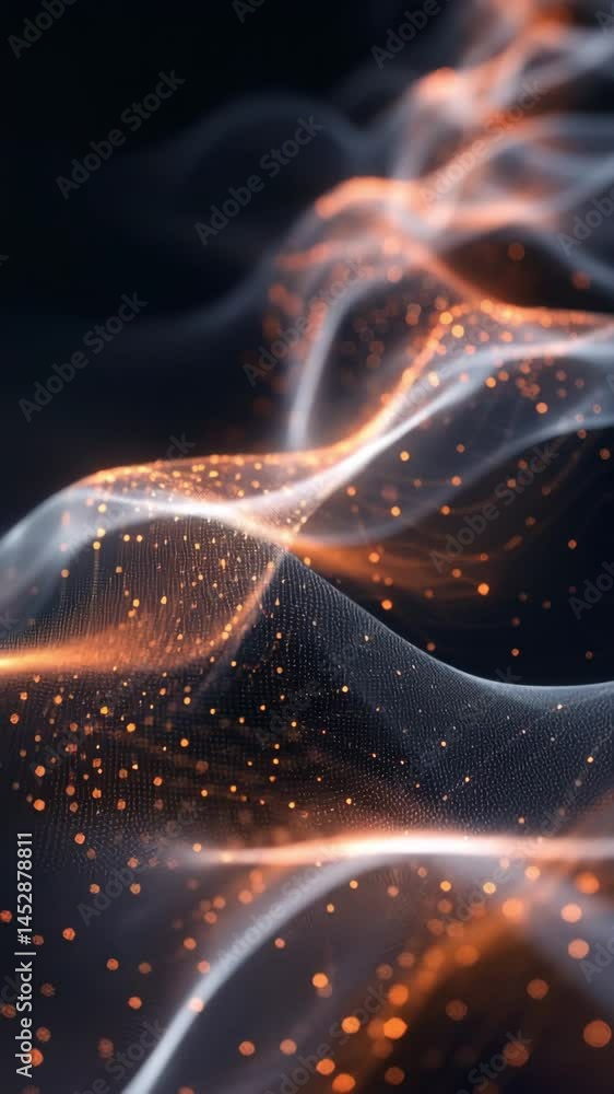 Poster stunning abstract light patterns creating mesmerizing visuals with orange and white tones