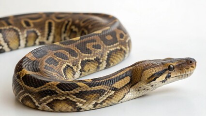 Burmese Python on studio background