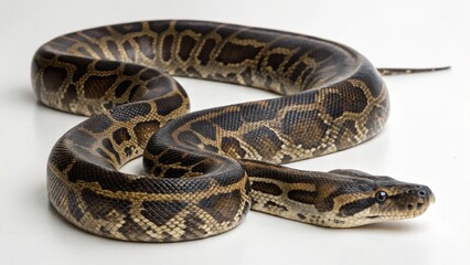 Fototapeta premium Burmese Python on studio background