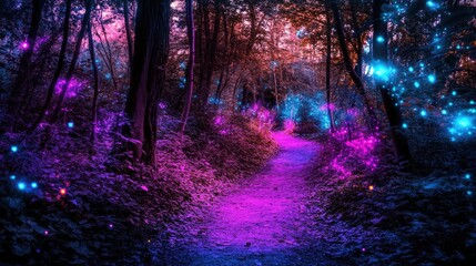 Enchanted Forest Path Magical Twilight Hike.