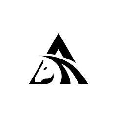 letter A horse logo