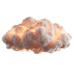 Obraz premium Illuminated Cloud with Fairy Lights - Dreamy, Magical Atmosphere