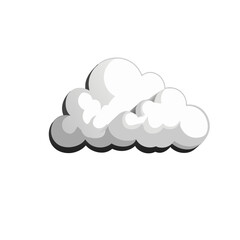 Cartoon cloud shape in svg vector