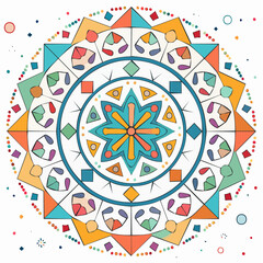 vector illustration of a colorful mandala