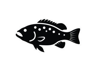 Black Silhouette of a Fish