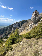high mountain landscape, The Beautiful Ridge, Buila Vanturarita Mountains, Romania 