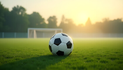 Fototapeta premium ball on the soccer field