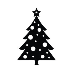 Simple Black Christmas Tree Icon