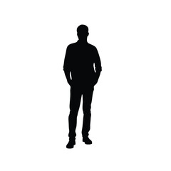 Male Silhouette Standing Casual Pose