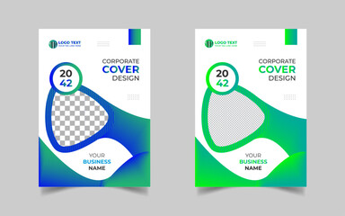 Book Cover designs with various shapes like round, triangular etc. and customizable colors like off-white, green, sky blue, pink, orange, blue etc.