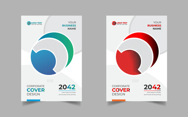 Book Cover designs with various shapes like round, triangular etc. and customizable colors like off-white, green, sky blue, pink, orange, blue etc.