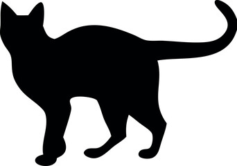 Vector cat silhouette.