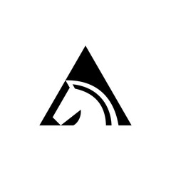 letter A horse logo