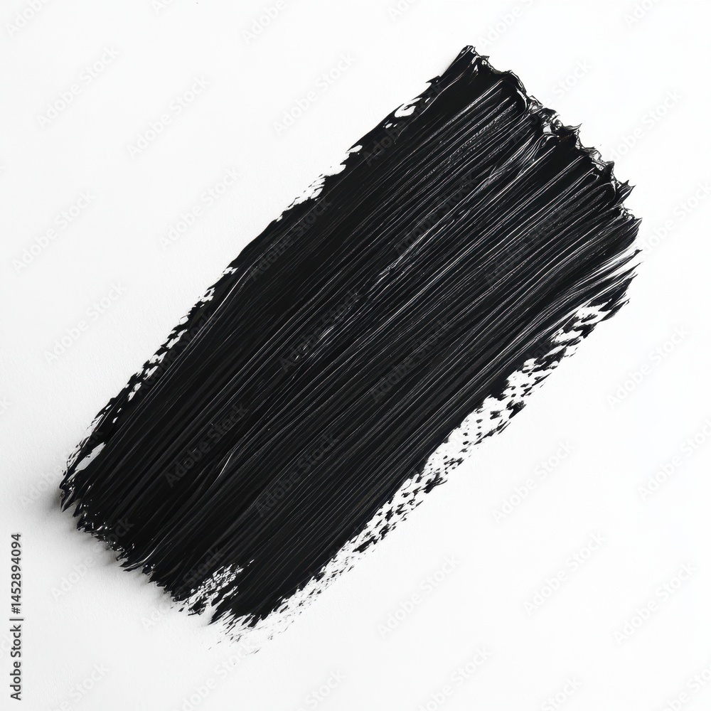 Poster abstract black brush stroke on white background creating a bold artistic statement perfect for creat