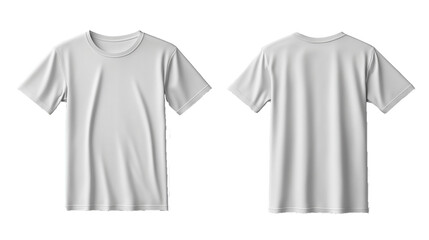 Fototapeta premium White blank T-shirt front and back mockup , on Transparent background PNG