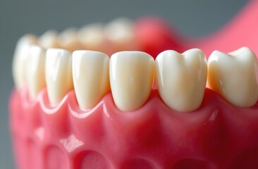 mock-up of gums and teeth. advertising of a dental clinic. medical concept.