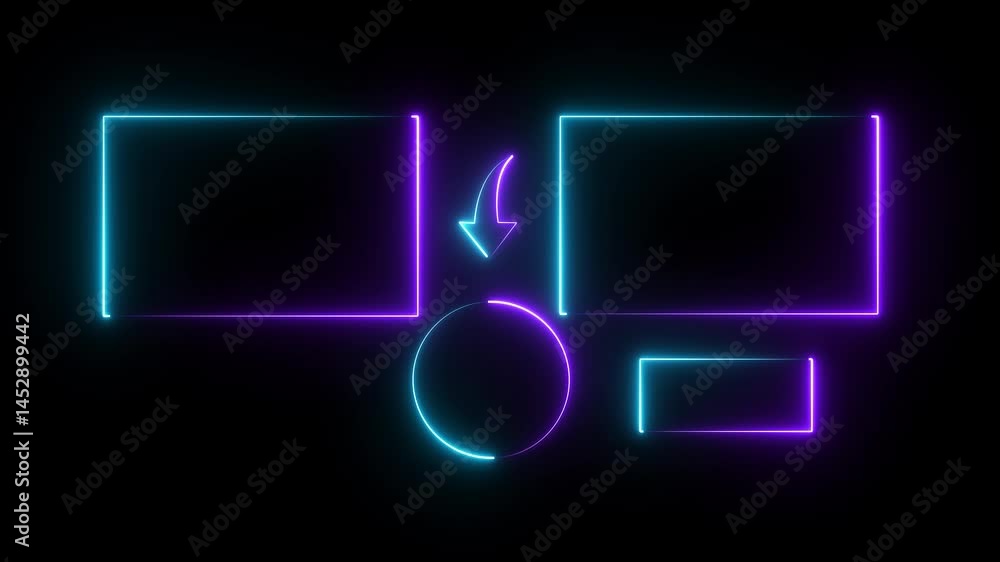 Poster neon end screen subscribe button and outro for video channels youtube end screen outro card subscrib
