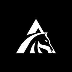 Fototapeta premium letter A horse logo