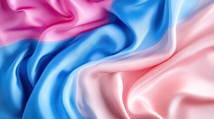 Soft Pink  Blue Silk Fabric Texture.