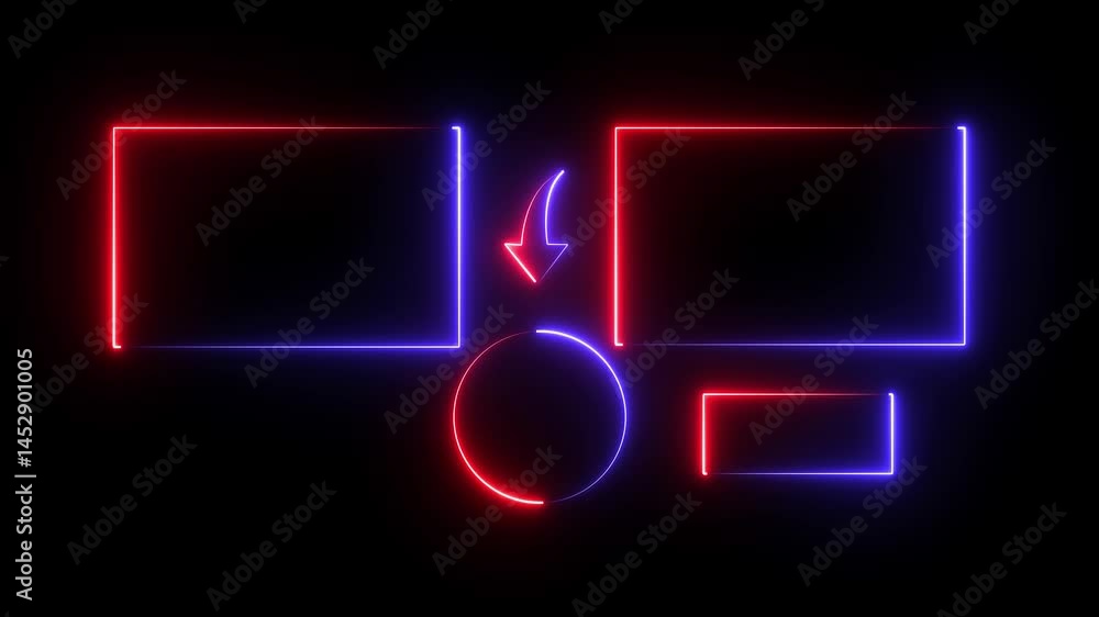 Aufkleber neon end screen subscribe button and outro for video channels youtube end screen outro card subscrib