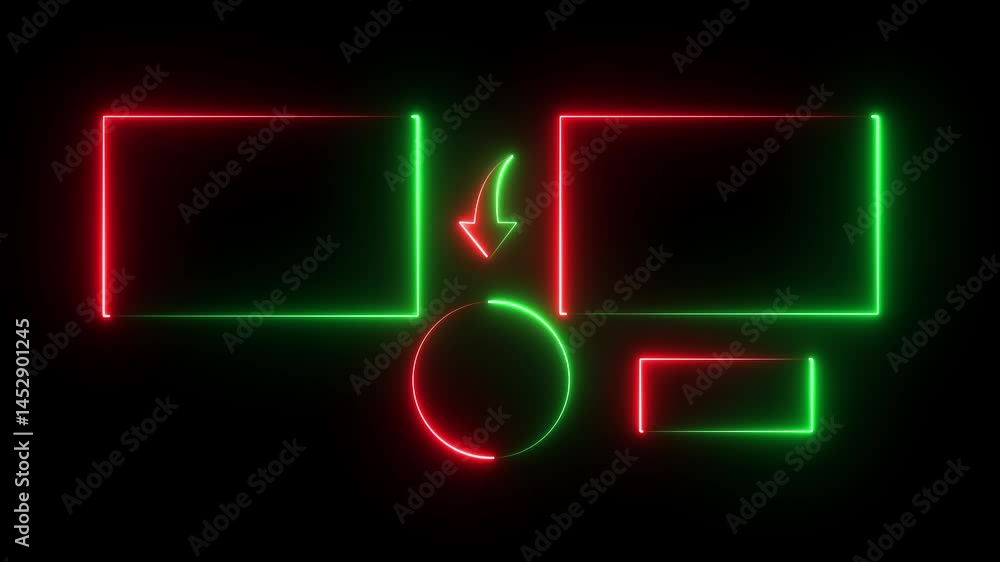 Poster neon end screen subscribe button and outro for video channels youtube end screen outro card subscrib