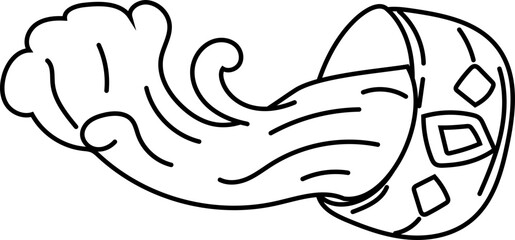 Thai Flag Waving in the Wind Illustration