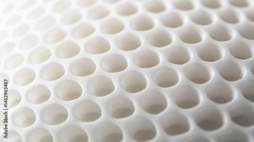 Poster abstract white honeycomb pattern with soft light creating a modern and clean background for various 