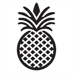 Obraz premium Pineapple Vector art illustration with leaves