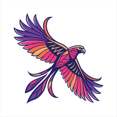Fototapeta premium Multicolor Bird Logo Design for Corporate Identity .